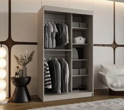 Armoire Rubino V1 a portes coulissante H. 200 x L. 120 x P. 62, 2 portes