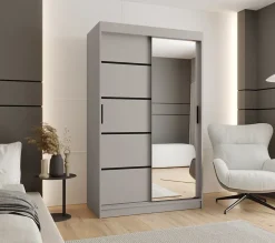 Armoire Rubino V2 a portes coulissante H. 200 x L. 120 x P. 62, 2 portes