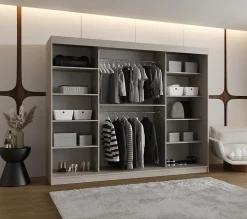Armoire Rubino Y a portes coulissante H. 200 x L. 250 x P. 62, 3 portes