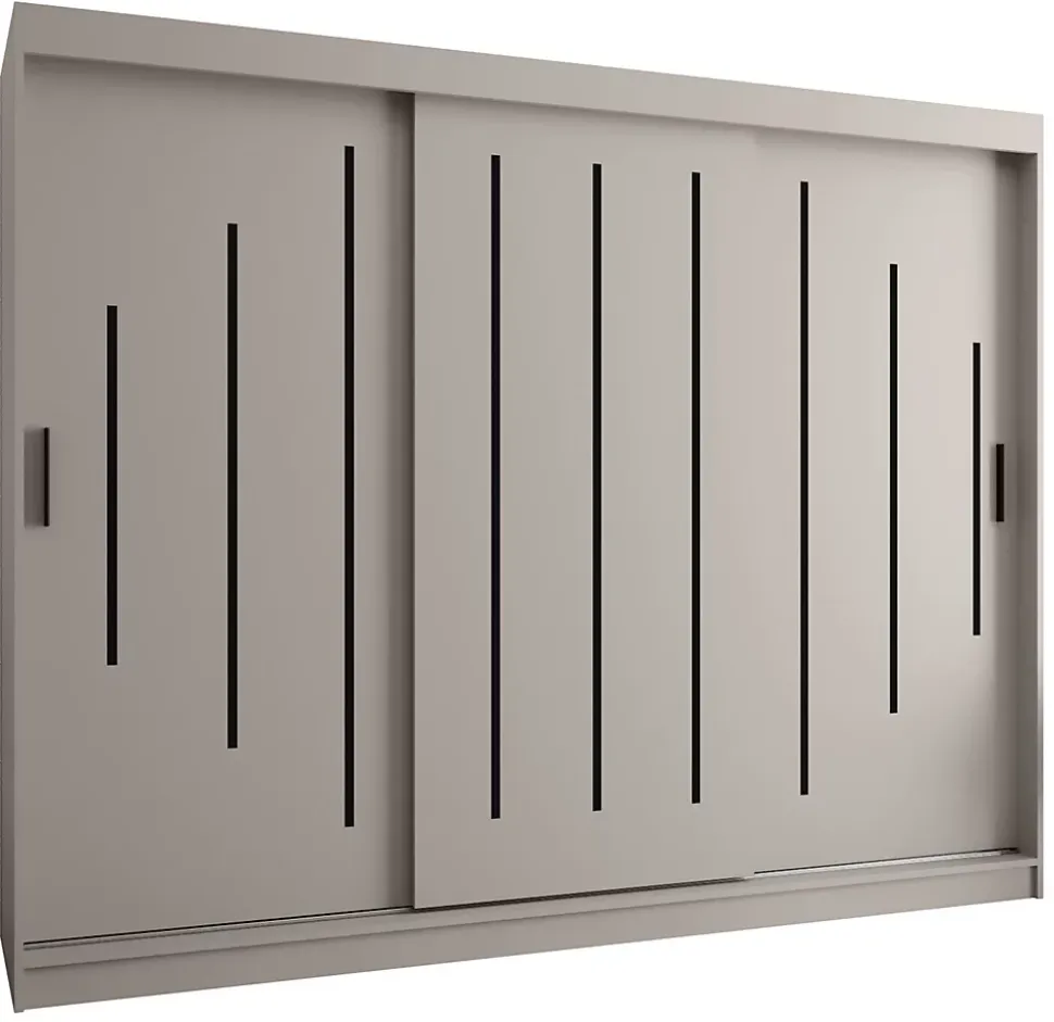 Armoire Rubino Y a portes coulissante H. 200 x L. 250 x P. 62, 3 portes