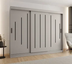 Armoire Rubino Y a portes coulissante H. 200 x L. 250 x P. 62, 3 portes