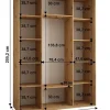 Armoire Sapporo 1 a portes coulissantes H. 205,2 x L. 180 x P. 45 3 portes