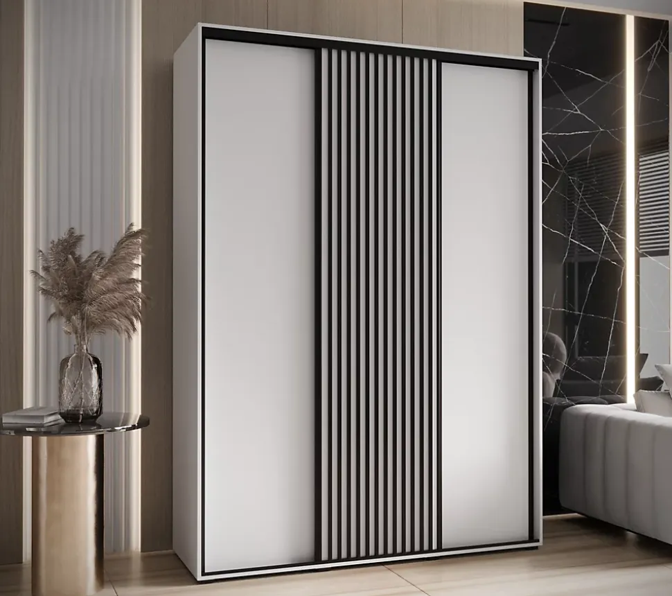 Armoire Sapporo 1 a portes coulissantes H. 205,2 x L. 180 x P. 45 3 portes
