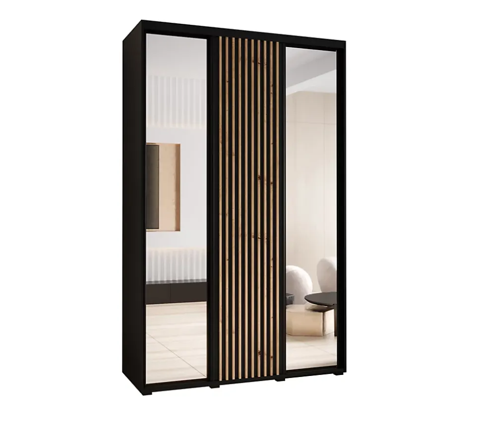 Armoire Sapporo 2 a portes coulissantes H. 205,2 x L. 150 x P. 45 3 portes