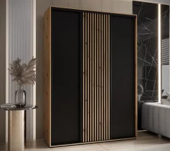 Armoire Sapporo 1 a portes coulissantes H. 205,2 x L. 170 x P. 45 3 portes
