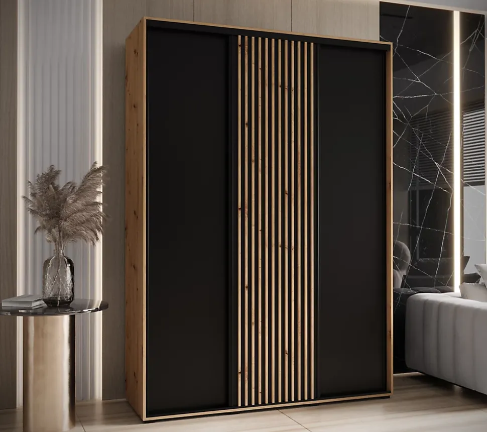 Armoire Sapporo 1 a portes coulissantes H. 205,2 x L. 170 x P. 45 3 portes