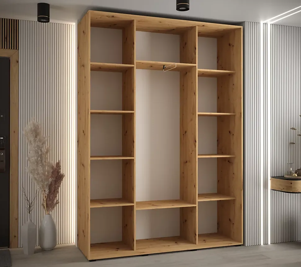 Armoire Sapporo 1 a portes coulissantes H. 205,2 x L. 170 x P. 45 3 portes