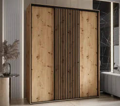 Armoire Sapporo 1 a portes coulissantes H. 205,2 x L. 190 x P. 45 3 portes