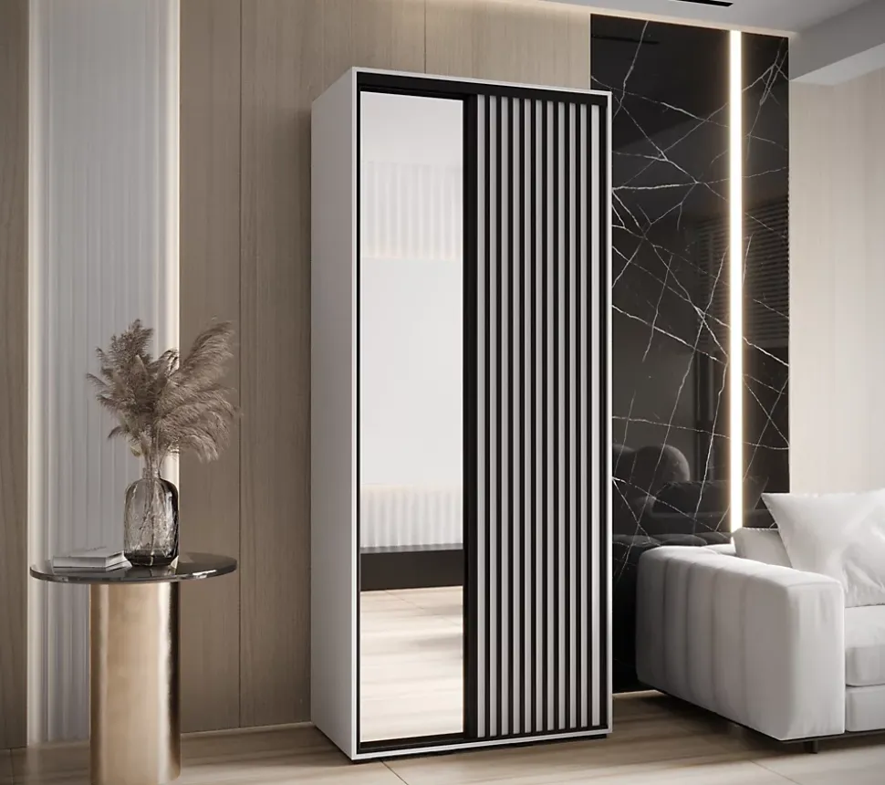 Armoire Sapporo 2 a portes coulissantes H. 205,2 x L. 110 x P. 60 2 portes