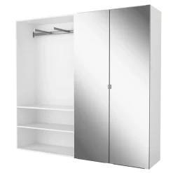 Armoire semi-ouverte blanc GoodHome Atomia H. 187,5 x L. 200 x P. 45 cm