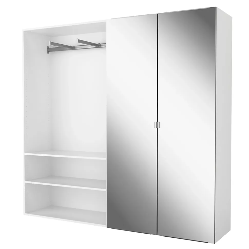 Armoire semi-ouverte blanc GoodHome Atomia H. 187,5 x L. 200 x P. 45 cm