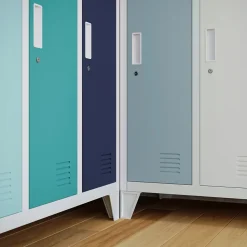 Armoire sociale à 10 portes BARTEK, 1360 x 1720 x 450 mm multicolore