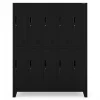 Armoire sociale à 10 portes BARTEK, 1360 x 1720 x 450 mm noir