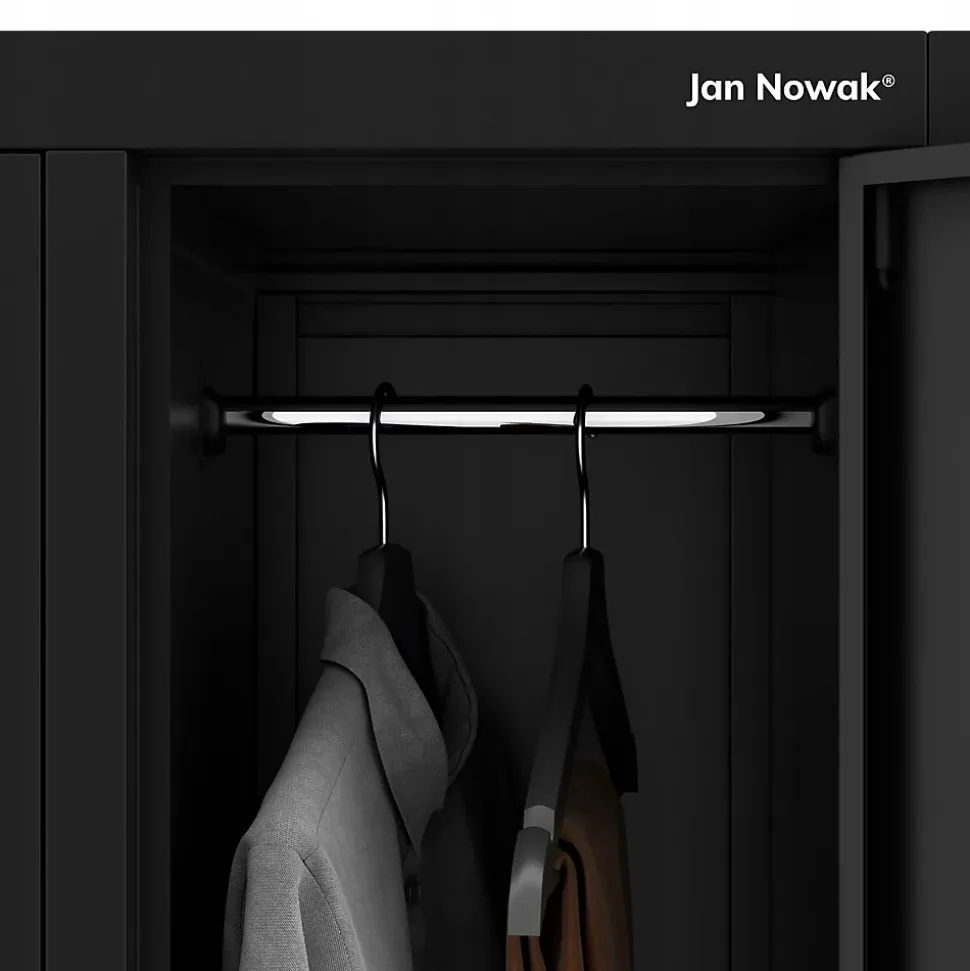 Armoire sociale à 10 portes BARTEK, 1360 x 1720 x 450 mm noir