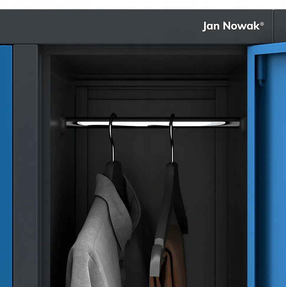 Armoire sociale à 10 portes BARTEK, 1360 x 1720 x 450 mm bleu