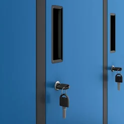 Armoire sociale à 10 portes BARTEK, 1360 x 1720 x 450 mm bleu