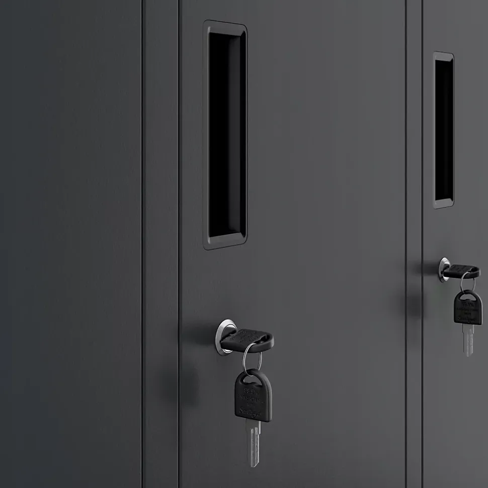 Armoire sociale à 10 portes BARTEK, 1360 x 1720 x 450 mm anthracite
