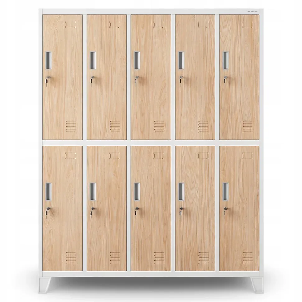 Armoire sociale à 10 portes BARTEK, 1360 x 1720 x 450 mm beige