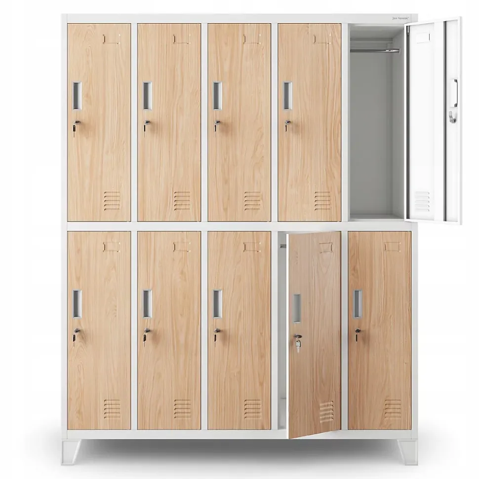 Armoire sociale à 10 portes BARTEK, 1360 x 1720 x 450 mm beige