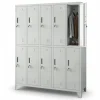 Armoire sociale à 10 portes BARTEK, 1360 x 1720 x 450 mm gris