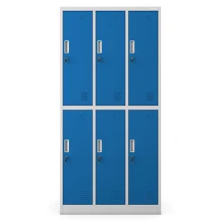 Armoire sociale BHP IGOR, 900 x 1850 x 450 mm bleu