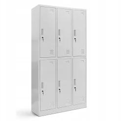 Armoire sociale BHP IGOR, 900 x 1850 x 450 mm gris
