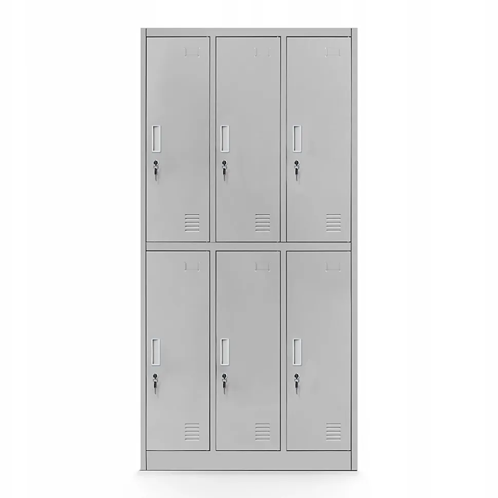 Armoire sociale BHP IGOR, 900 x 1850 x 450 mm gris
