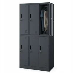 Armoire sociale BHP IGOR, 900 x 1850 x 450 mm anthracite