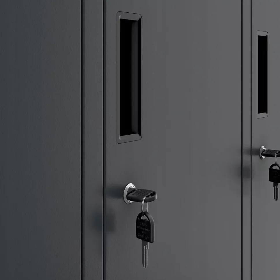 Armoire sociale BHP IGOR, 900 x 1850 x 450 mm anthracite