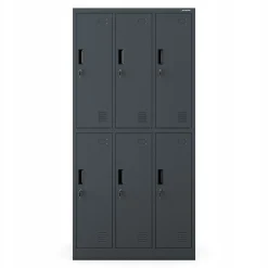 Armoire sociale BHP IGOR, 900 x 1850 x 450 mm anthracite