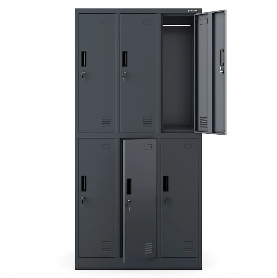 Armoire sociale BHP IGOR, 900 x 1850 x 450 mm anthracite