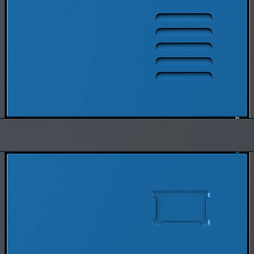 Armoire sociale BHP IGOR, 900 x 1850 x 450 mm bleu
