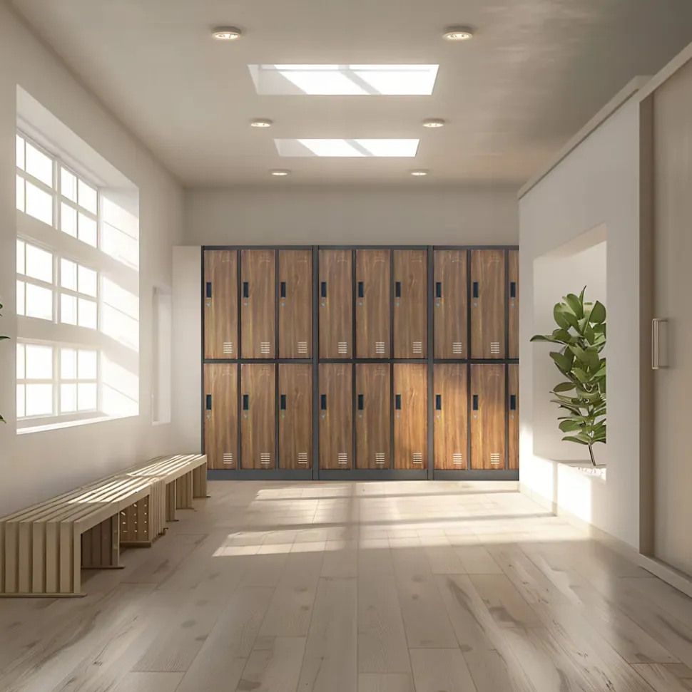 Armoire sociale BHP IGOR, 900 x 1850 x 450 mm bronze