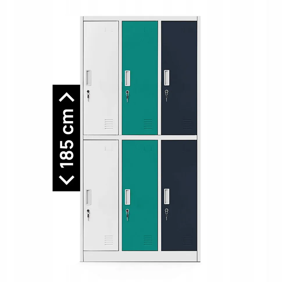 Armoire sociale BHP IGOR, 900 x 1850 x 450 mm multicolore