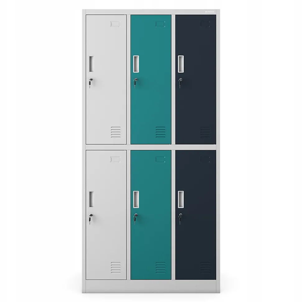 Armoire sociale BHP IGOR, 900 x 1850 x 450 mm multicolore