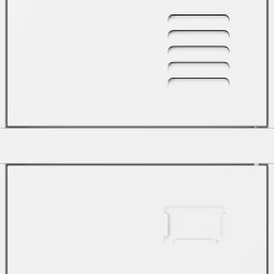 Armoire sociale BHP IGOR, 900 x 1850 x 450 mm blanc