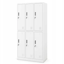 Armoire sociale BHP IGOR, 900 x 1850 x 450 mm blanc