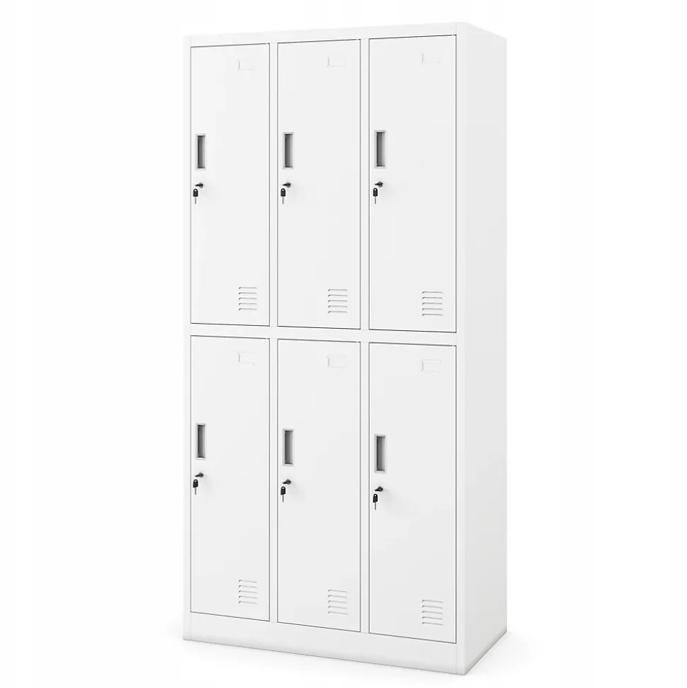 Armoire sociale BHP IGOR, 900 x 1850 x 450 mm blanc