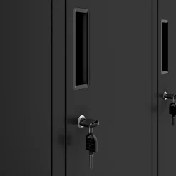 Armoire sociale BHP IGOR, 900 x 1850 x 450 mm noir