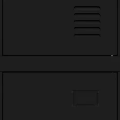 Armoire sociale BHP IGOR, 900 x 1850 x 450 mm noir