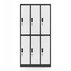 Armoire sociale BHP IGOR, 900 x 1850 x 450 mm blanc