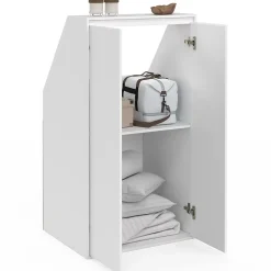 Armoire sous pente 2 portes TOMI 60 x 50 x 70/110 cm blanc