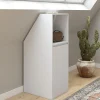 Armoire sous pente 1 porte et 1 niche TOMI 40 x 50 x 70/110 cm blanc