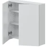 Armoire suspendue de salle de bain 60 cm avec 2 portes coloris blanc - Longueur 60 x Profondeur 16 x Hauteur 60 cm