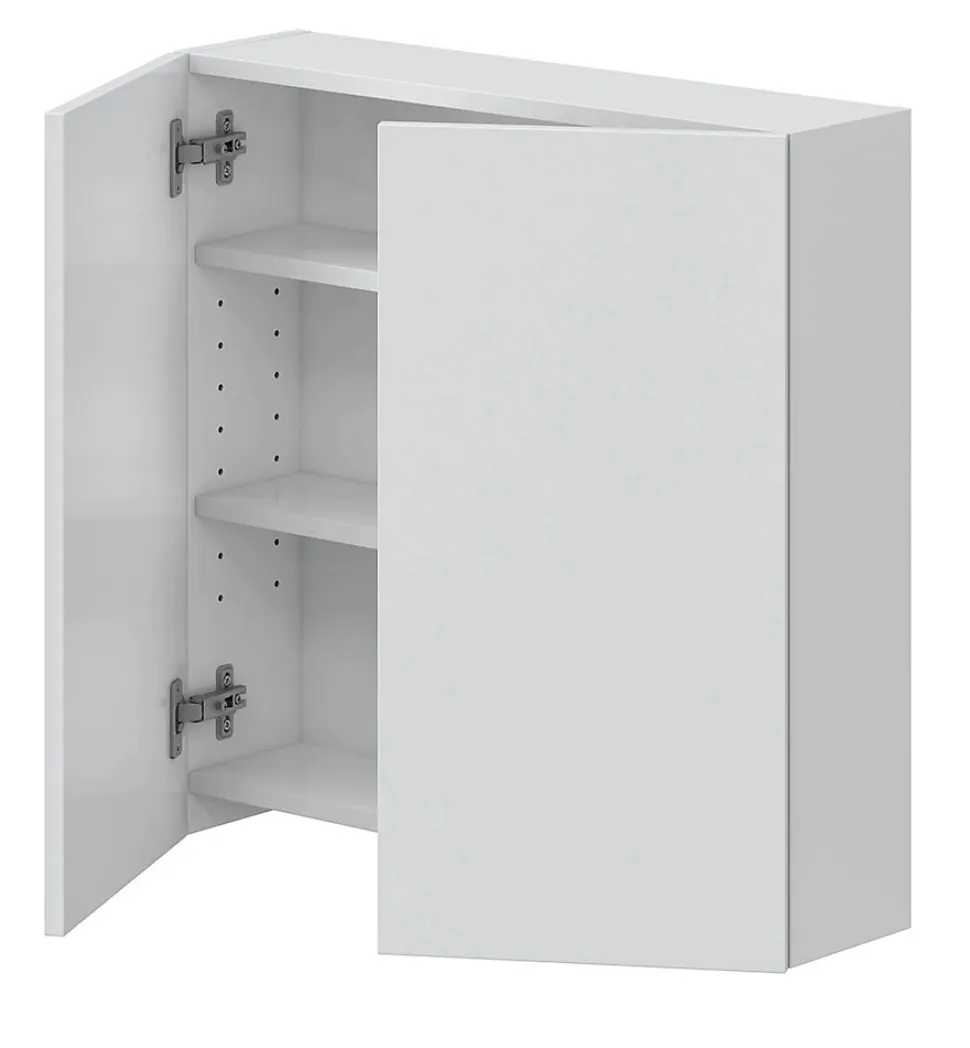 Armoire suspendue de salle de bain 60 cm avec 2 portes coloris blanc - Longueur 60 x Profondeur 16 x Hauteur 60 cm