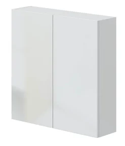 Armoire suspendue de salle de bain 60 cm avec 2 portes coloris blanc - Longueur 60 x Profondeur 16 x Hauteur 60 cm
