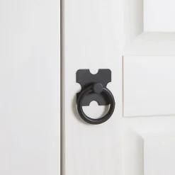 Armoire TEQUILA avec 1 porte et 2 tiroirs, en pin massif lasuré blanc et brun