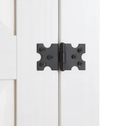 Armoire TEQUILA avec 1 porte et 2 tiroirs, en pin massif lasuré blanc et brun