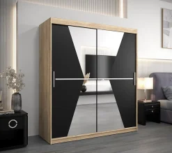 Armoire TOKYO 3 à portes coulissantes H. 200 x L. 180 x P. 62, 2 portes