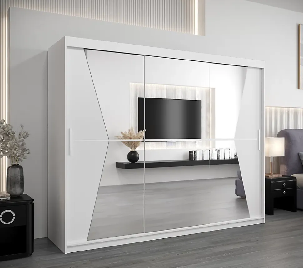 Armoire TOKYO 1 à portes coulissantes H. 200 x L. 250 x P. 62, 3 portes